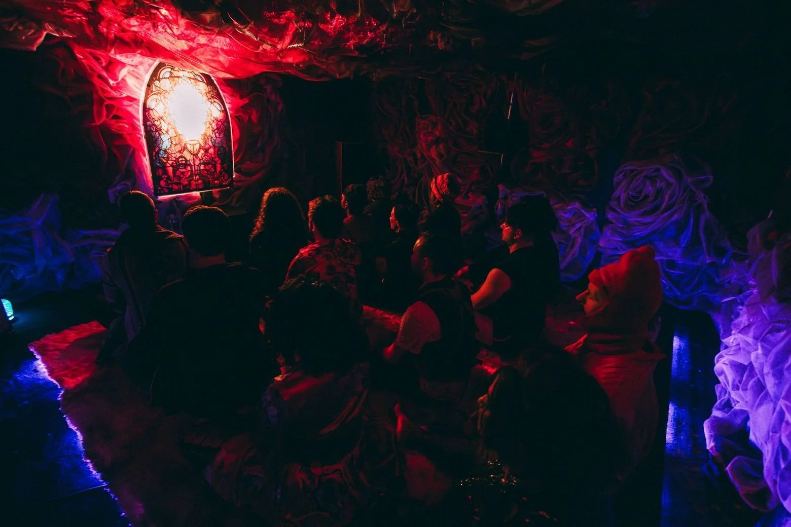 Church of Woo immersive music and art experience at a Bay Area event